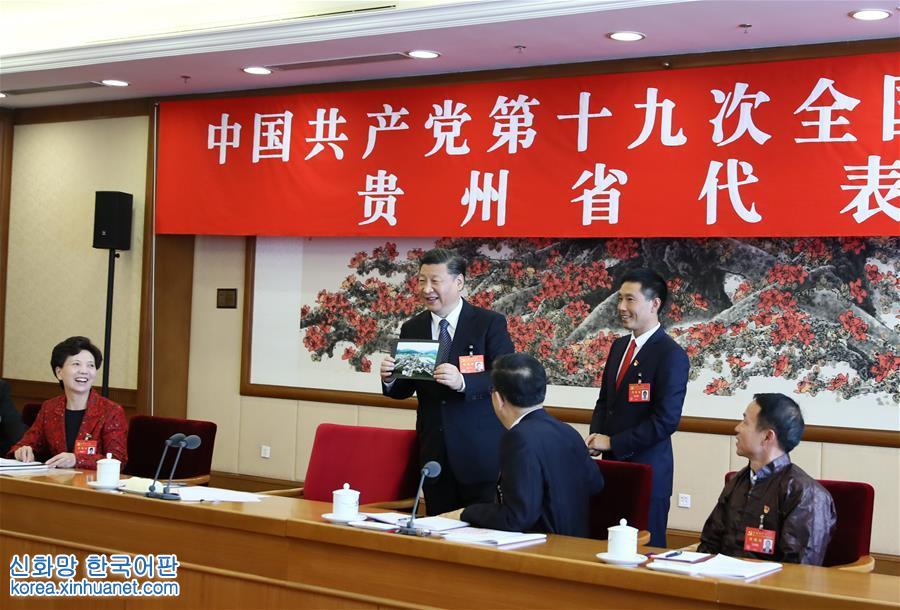 （十九大·XHDW）习近平参加党的十九大贵州省代表团讨论