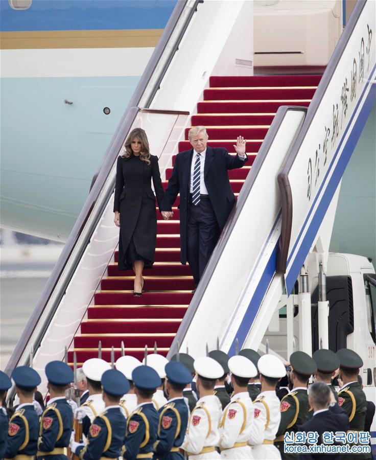 （XHDW）（3）美国总统特朗普抵达北京