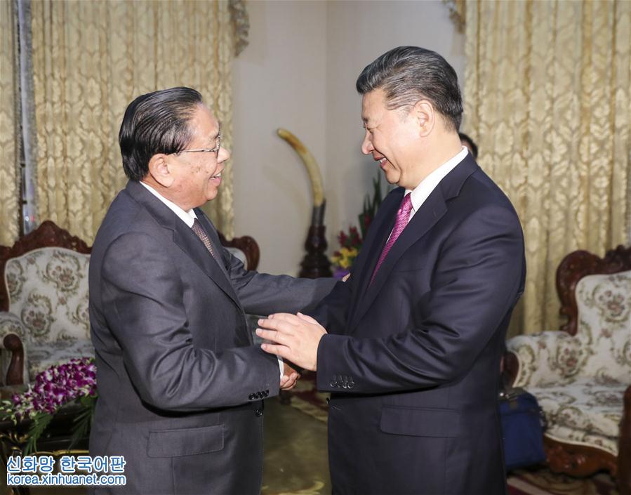 （请以此说明为准）（时政）习近平会见老挝人民革命党中央委员会前总书记、前国家主席朱马里