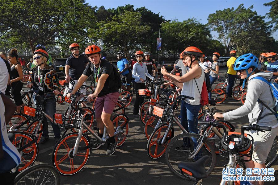 （国际·图文互动）（3）中国共享单车橙色旋风闪现非洲街头 