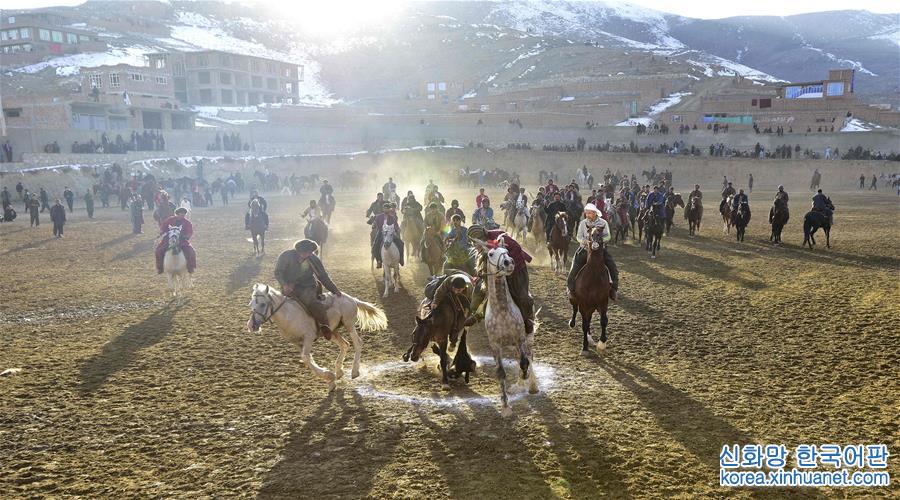 （國際）（6）阿富汗首都舉行“馬背叼羊”大賽
