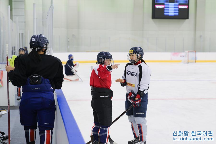 （冬奥会）（2）朝韩女子冰球队首次在韩国联合训练