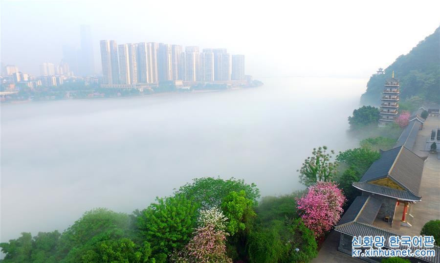#（新华视界）（3）广西柳州现平流雾景观