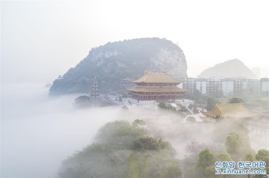 #（新華視界）（2）廣西柳州現平流霧景觀