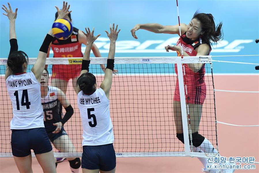 （体育）（7）排球——世界女排联赛：中国不敌韩国
