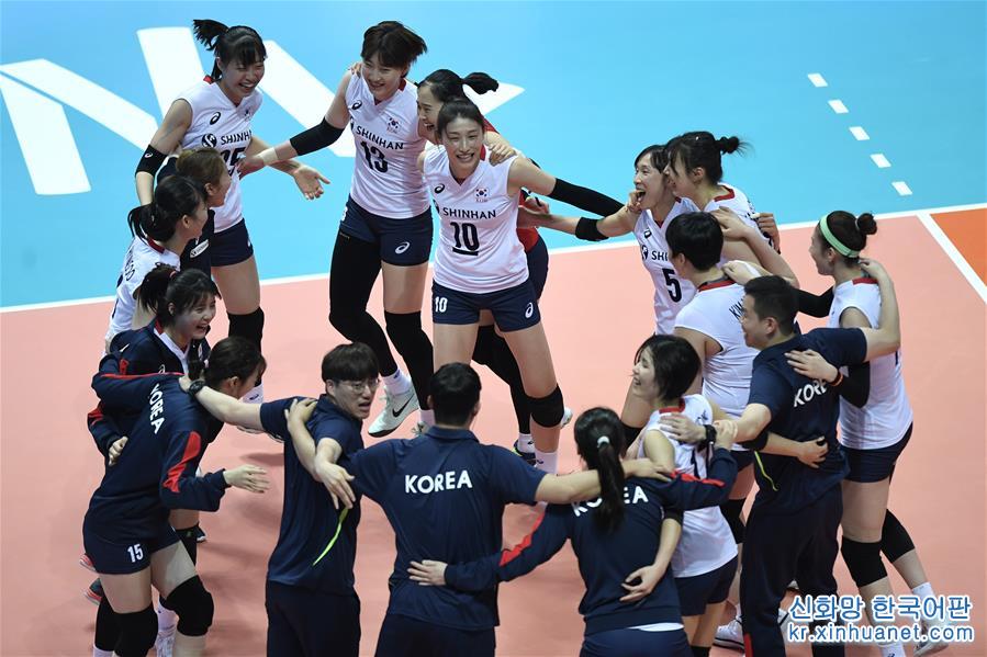 （体育）（9）排球——世界女排联赛：中国不敌韩国