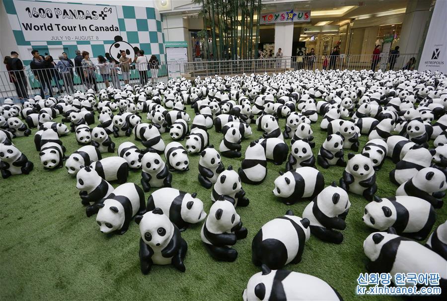 （新华视界）（1）1600只纸制熊猫亮相温哥华 