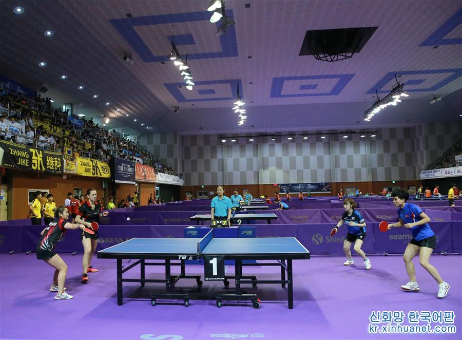（体育）（2）乒乓球——韩国公开赛：韩朝组合女双资格赛首胜