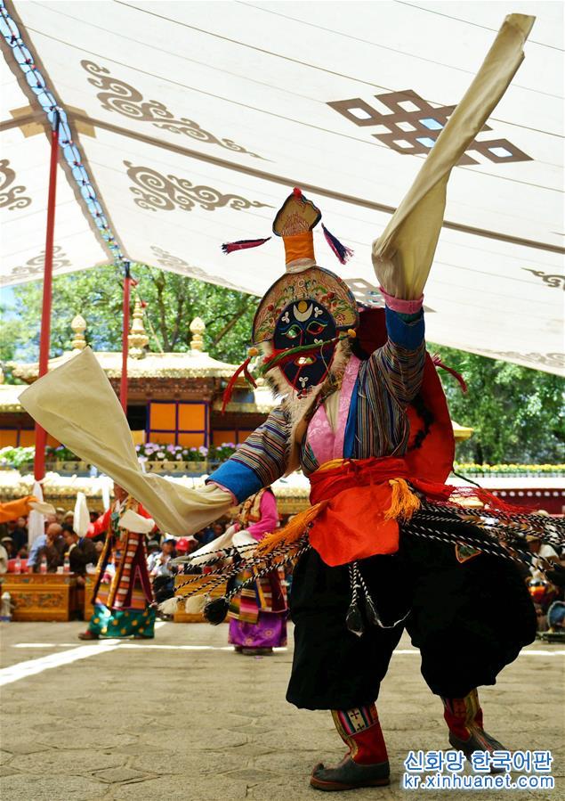 （文化）（4）西藏多地市藏戏队雪顿节亮相竞演