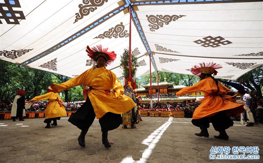 （文化）（3）西藏多地市藏戏队雪顿节亮相竞演