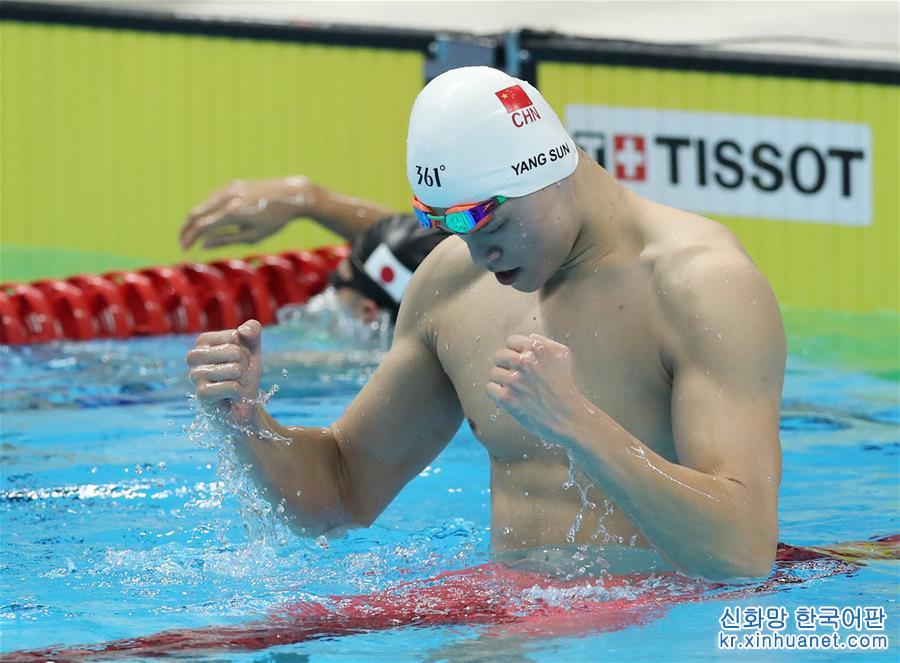 （亚运会）（32）游泳——男子800米自由泳：孙杨夺冠