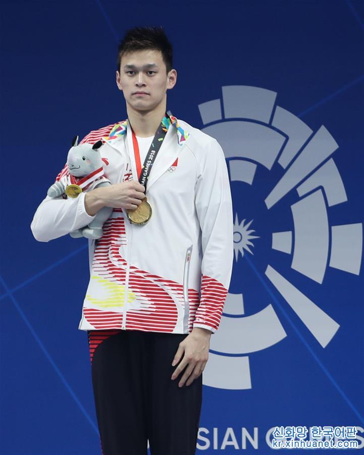 （亚运会）（57）游泳——男子400米自由泳：孙杨夺冠