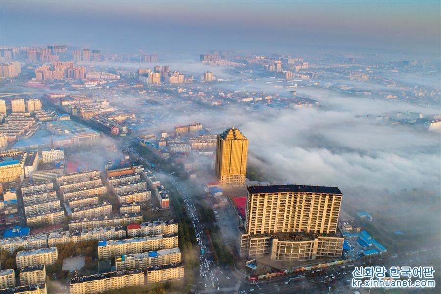 #（环境）（5）山西运城出现平流雾景观