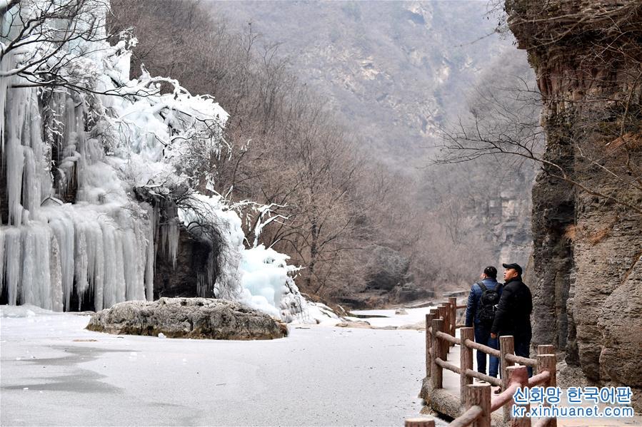 （环境）（4）河南云台山现冰瀑景观