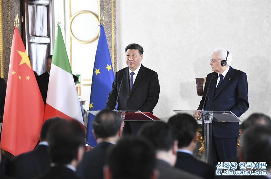 （时政）习近平和意大利总统马塔雷拉共同会见出席中意企业家委员会、中意第三方市场合作论坛、中意文化合作机制会议代表