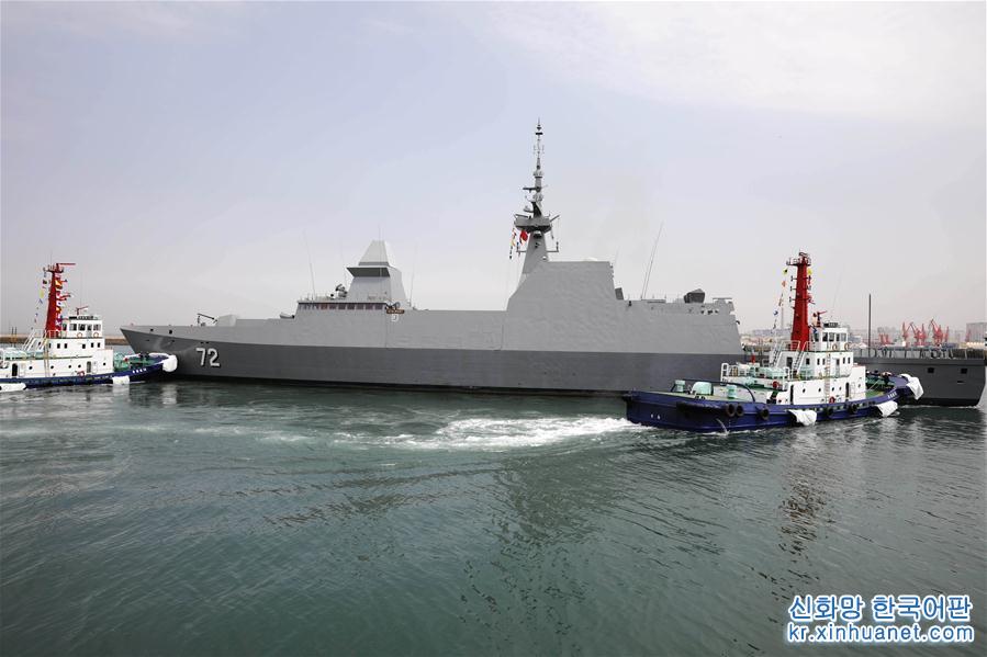 （人民海軍70年·圖文互動）（1）參加海軍成立70周年多國海軍活動的首艘外國艦艇抵達青島