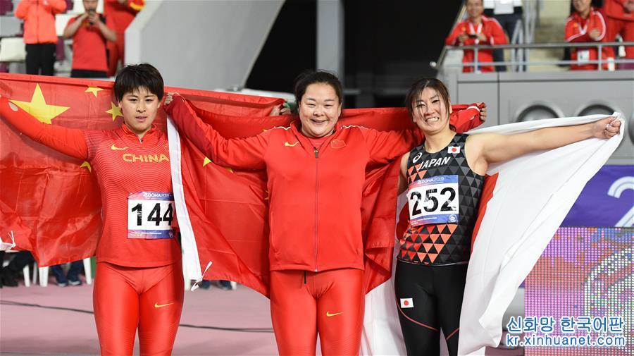 （体育）（3）田径——多哈亚锦赛：中国选手包揽女子链球冠亚军