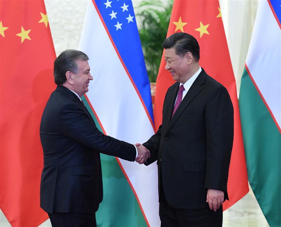 （时政）习近平会见乌兹别克斯坦总统米尔济约耶夫