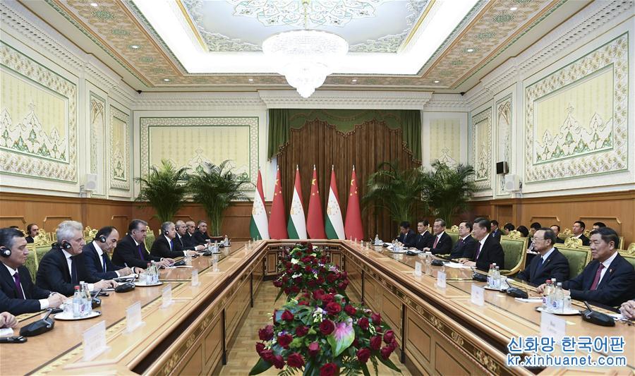 （XHDW）（1）习近平同塔吉克斯坦总统拉赫蒙会谈