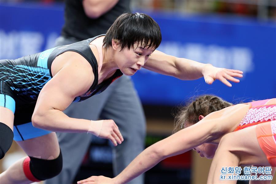 （军运会）（6）摔跤——女子自由式57公斤级决赛：李绘夺金