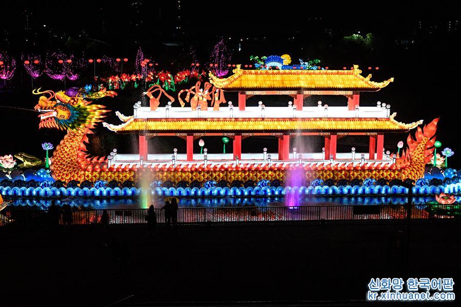 （国际·图文互动）（2）自贡彩灯营造圣地亚哥魅力中国夜