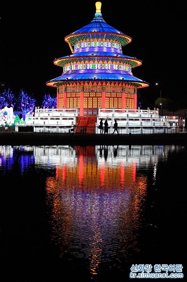 （国际·图文互动）（4）自贡彩灯营造圣地亚哥魅力中国夜