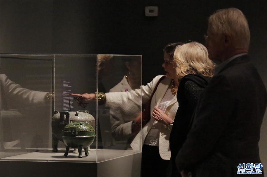 （國際）（1）中國古代青銅禮器展覽會預展在美國休斯敦舉行