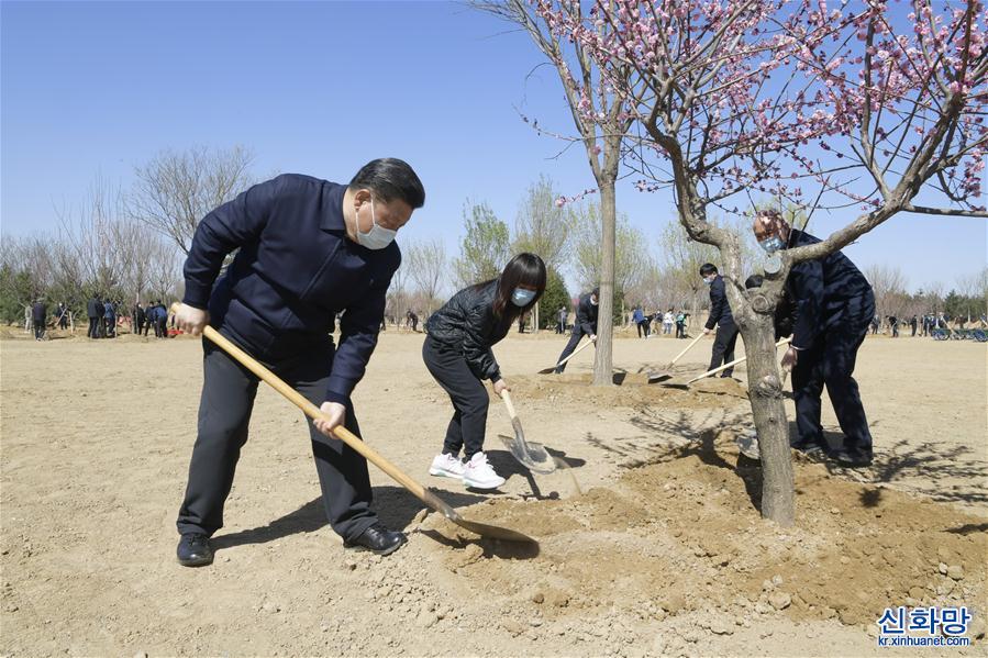 （XHDW）（4）党和国家领导人参加首都义务植树活动