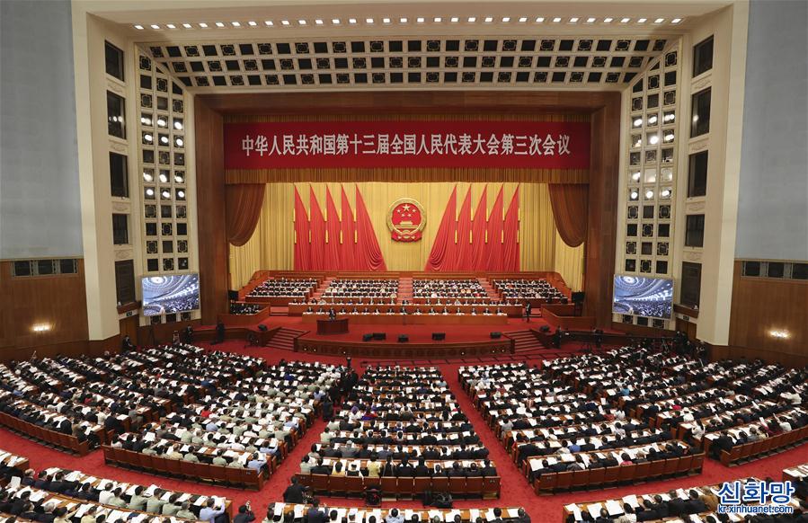 （两会·人大开幕）（4）十三届全国人大三次会议在京开幕