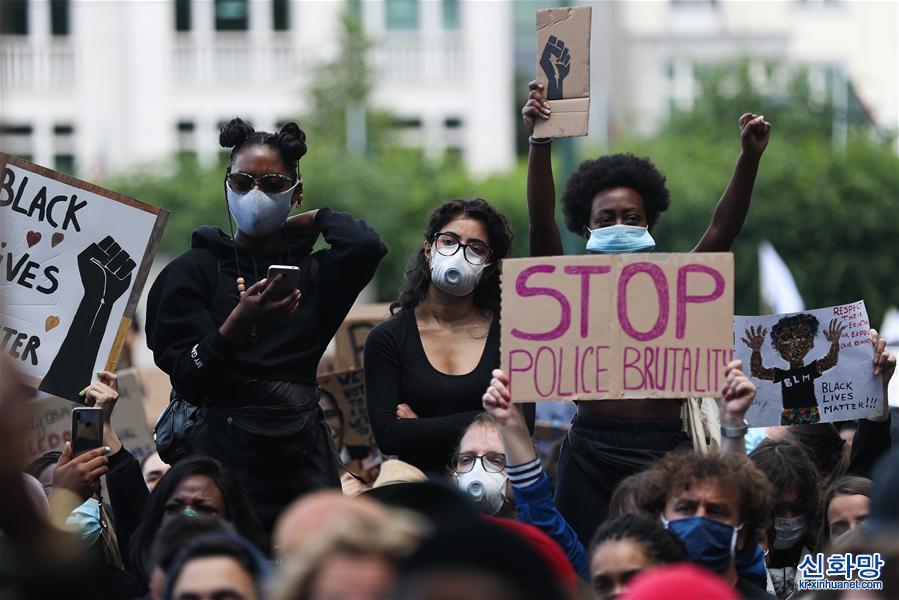 （国际）（6）比利时举行示威活动抗议美国警察暴力执法和种族主义
