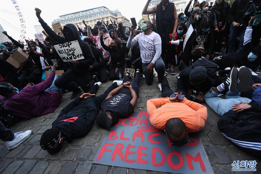 （国际）（7）比利时举行示威活动抗议美国警察暴力执法和种族主义
