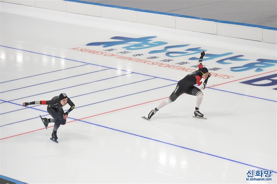 （體育）（2）速度滑冰——“相約北京”冰上測試活動速滑比賽在“冰絲帶”鳴槍起跑