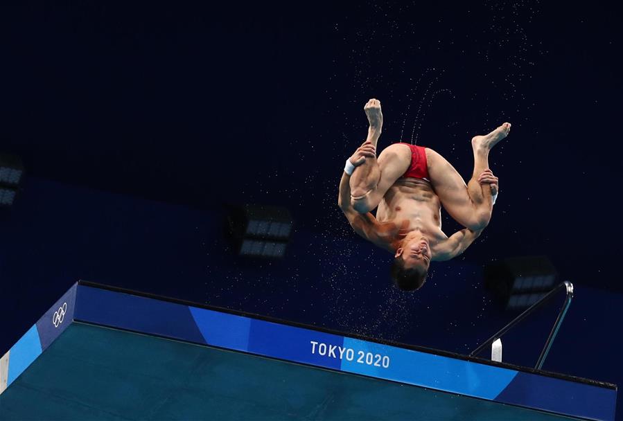（東京奧運會）（3）跳水——男子10米跳臺決賽：中國選手包攬冠亞軍
