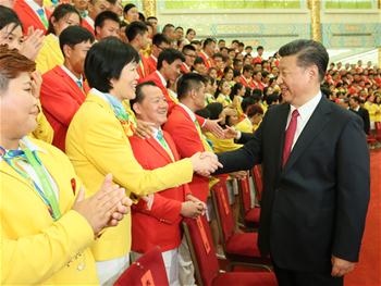 시진핑 주석등, 제31회 올림픽 중국 선수단 회견