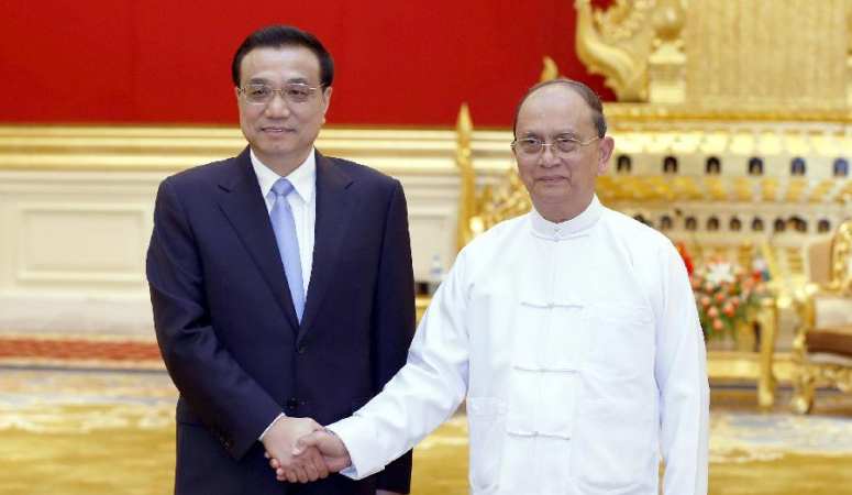 리커창 中총리, 떼인 세인 미얀마 대통령과 회담
