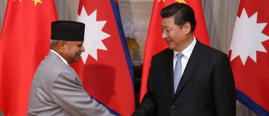 시진핑 주석, 네팔 대통령 회견