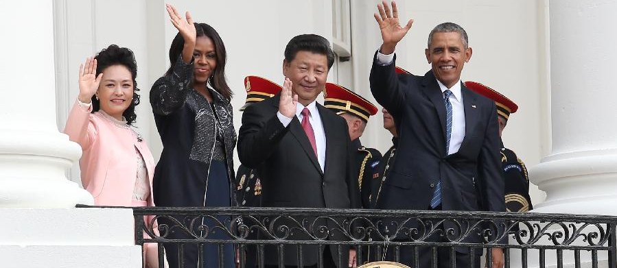 시진핑 中주석, 오바마 미국 대통령이 거행한 환영식 참석
