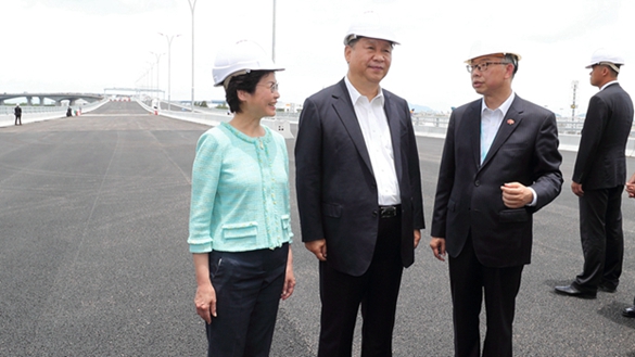 시진핑 주석, 홍콩의 중요한 인프라 건설 프로젝트 시찰