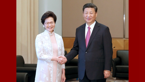 시진핑 주석, 캐리 람 회견
