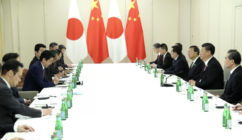시진핑 中 국가주석, 아베 신조 일본 총리 회견