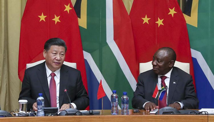시진핑 中 국가주석, 라마포사 남아공 대통령과 회담