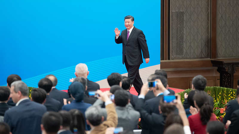 시진핑 中 국가주석, 제2회 ‘일대일로’ 국제협력 정상포럼 지도자 원탁회의 주재 및 축사 발표