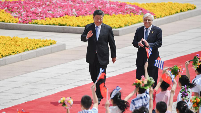 시진핑 中 국가주석, 파블로풀로스 그리스 대통령과 회담