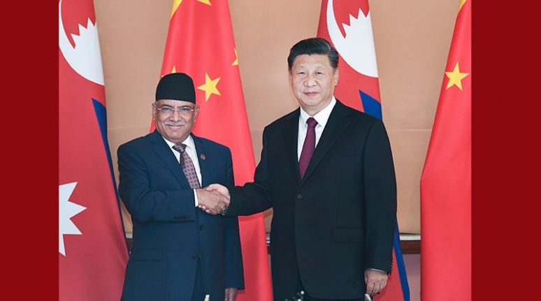 시진핑 中 국가주석, 프라찬다 네팔 공산당 의장 회견