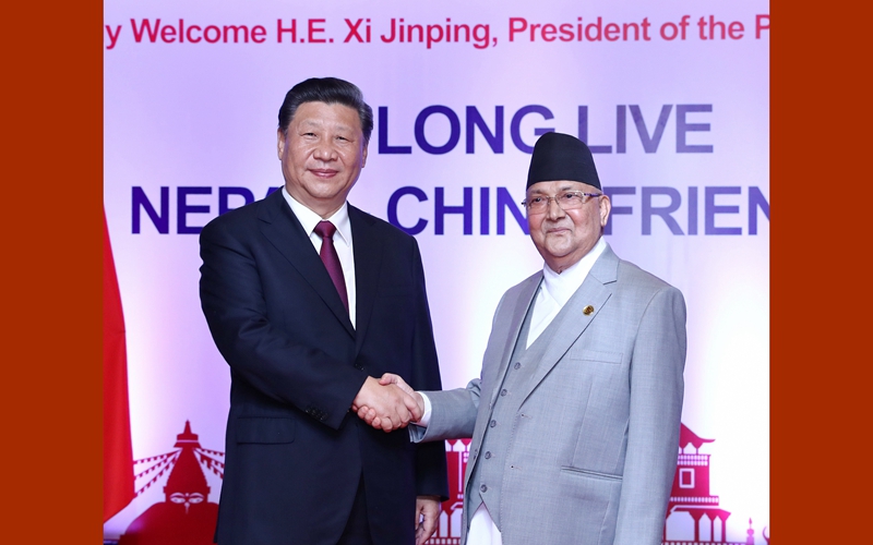 시진핑 中 국가주석, 올리 네팔 총리와 회담