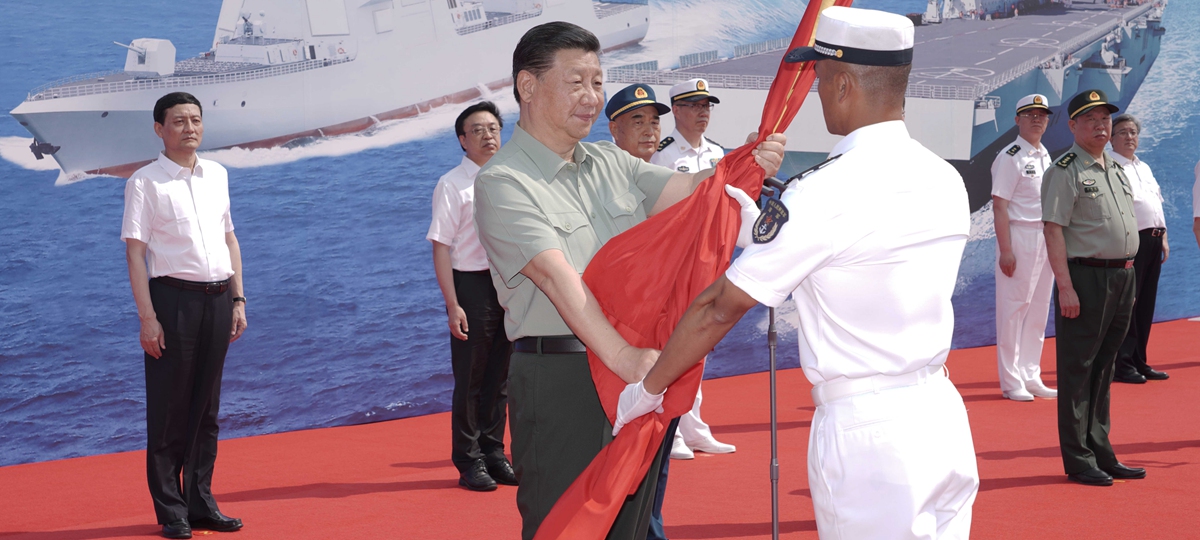 시진핑 주석, 해군 3형 주력 함정 집중 인수인계 및 대열 합류 행사에 참석