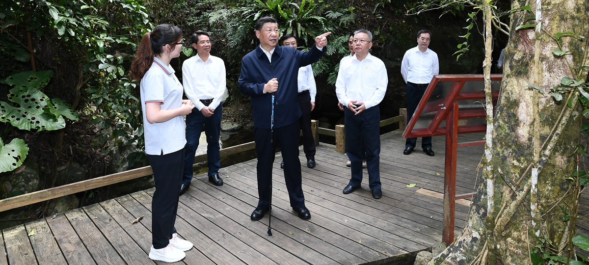 中 시진핑 주석, 하이난성 우즈산시 방문 시찰
