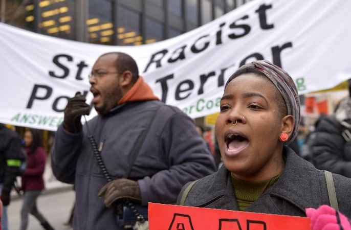 워싱턴 시민 사법 불공평과 인종 차별 항의