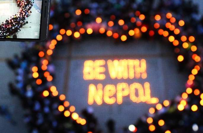 中대학생들, 네팔 지진 이재민 위해 기도