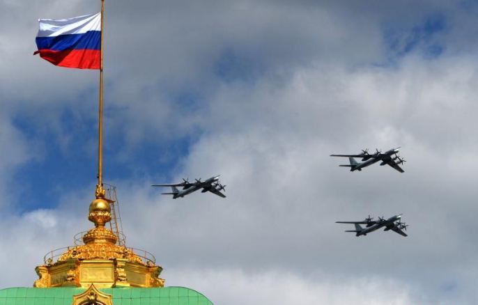 러시아 공군 승리의 날 열병식 리허설 참가
